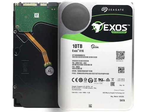Seagate Exos X16 10TB 256MB 7200RPM 3.5in SATA6Gb/s Enterprise HDD ST10000NM001G