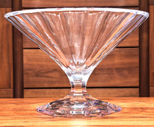 MOSER ART DECO KRISTALL SCHALE GREAT GATSBY CENTERPIECE 22,5CM SIGNIERT ANTIQUE