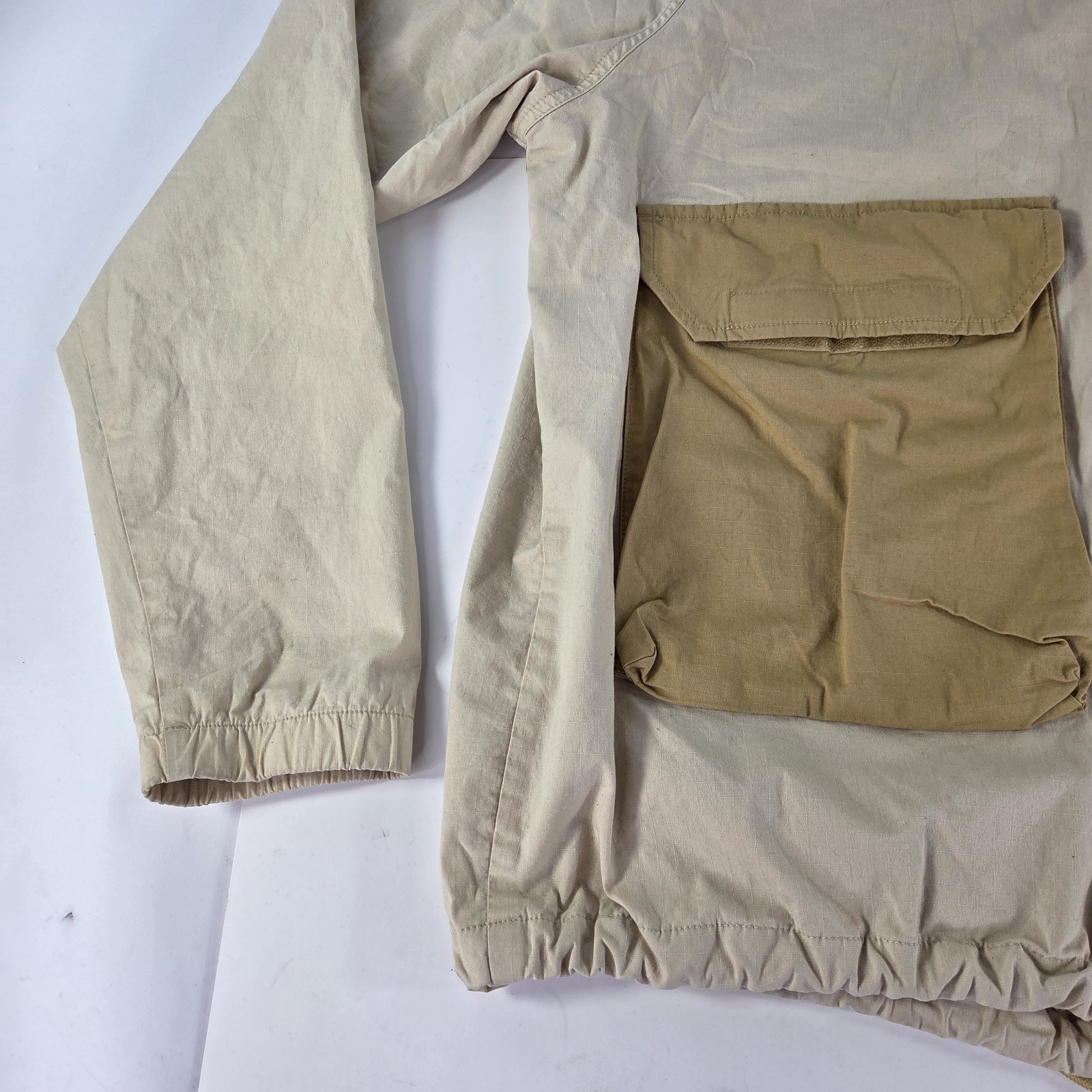 The North Face Ripstop Wind Hooded Jacket Size L Mens Beige Cotton Full-Zip thumbnail 5