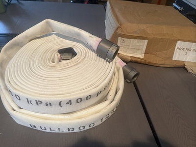 #ad Bulldog 1200 1.75 x 50 Double Jacket EPDM Fire Hose Lot x2 45 Mm 6 18 400 PSI $389.00