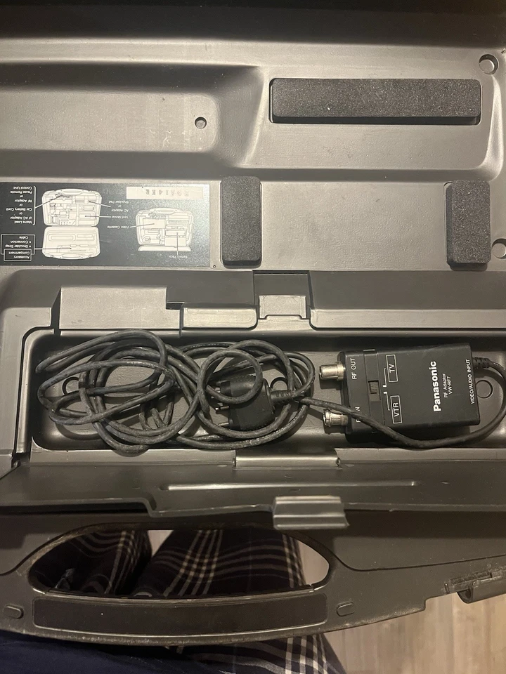 Vintage Panasonic M10 VHS Camcorder with Hard Case & Accessories - Image 3 of 4