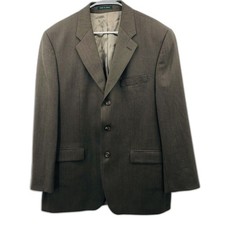 Vtg Chaps Ralph Lauren Mens Blazer 42R Brown Wool Cashmere Sport Coat 3 Button