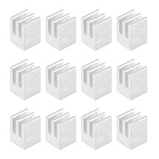 7x7x10mm Aluminum Heatsink Electronics Cooler for MOS IC Chip Silver 12 Pcs