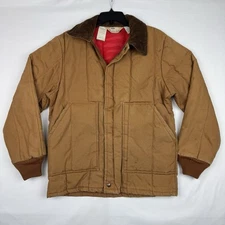 Walls Blizzard Pruf Mens Jacket Brown Canvas Vintage 90s Jacket Size M Regular