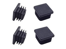 1 Inch 25 mm Square Plastic Plugs Tubing End Caps Standard, 1 4 Pack