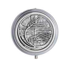 Wheat Cross Rosary Box Small Catholic Trinket Box for Holy Communion Gifts