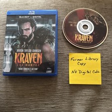 Kraven The Hunter Blu-Ray, 2024 Former Library Copy No Digital Code