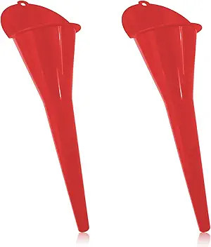 2 PCS Long Neck Oil Funnel for Automotive Use, Multi-Function  Item Shape: Red