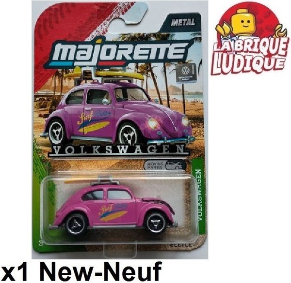 Majorette Premium Cars Volkswagen KäFer Surfboard Surfbrett Rider Neu-image