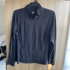Avia Women's Nylon Core Jacket, Black Soot, Full Zip, UV Protection, XXL NWT