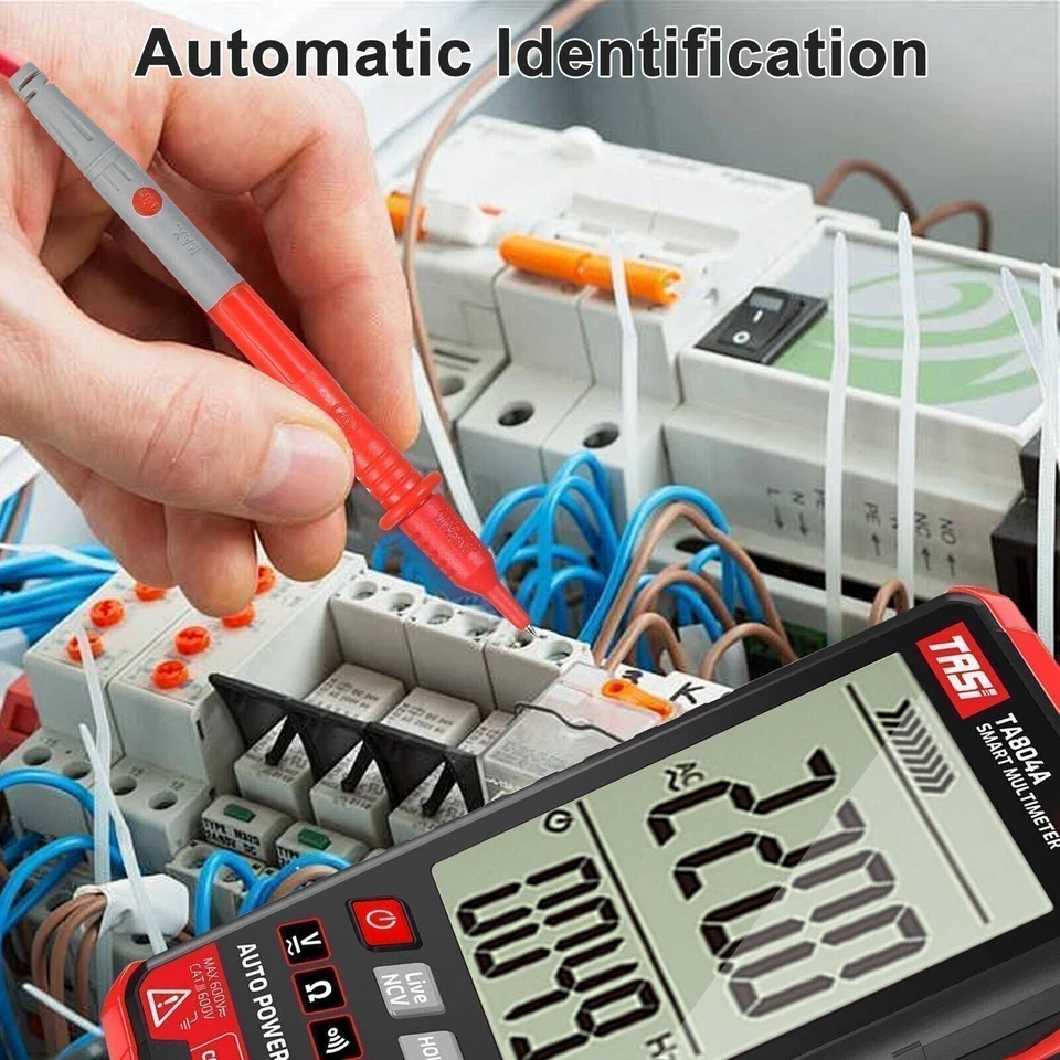 Digital Multimeter Voltmeter AC DC Volt Meter Ohmmeter Auto Range Tester Light M - Image 2 of 4