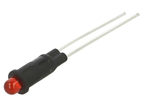 5X PM3RD Kontrollleuchte: Led Rot 2,1VDC PM3 Kunststoff 3Mm 2Mcd Bivar-image
