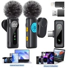2 Lavalier Mikrofon für iPhone/Android Ansteckmikrofon Smartphone USB-C Mikro