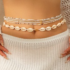 Bohemian Vacation Bead Waist Chain Beach Body Chain for Women