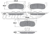 Tomex Brakes Bremsbelagsatz, Scheibenbremse TX 15-48 FüR Jeep