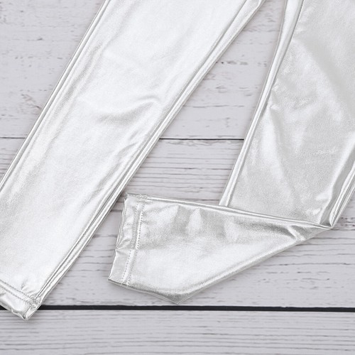 Kid Girls Shiny Metallic Ballet Dance Gymnastics Sports Leotard Unitard Jumpsuit - Picture 72 of 181