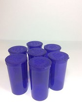 14 PC PURPLE 2.75"x1.25" Squeeze Pop Top Prescription Medication Bottles 13 DRAM