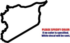 SYRIA Country Map Decal Sticker JDM Funny Vinyl Car Window Bumper Truck Wall 9"