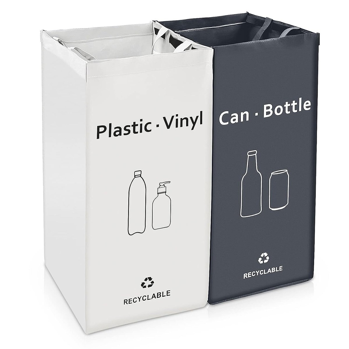 Pack Separate Recycling Waste Bin Bags Recycle Bins For Kitchen Home 28  Gallon