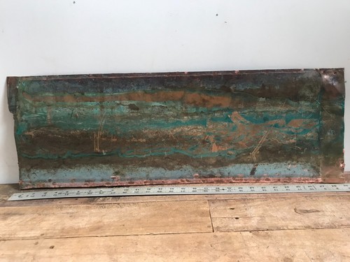 Sheet Copper 29 1/4" X 10" Patina Verdigris Colors