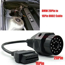 20 Pin To 16 Pin Obd2 Adapter Connector Scanner Cable For Bmw E36 E38 E39 E46 Z3