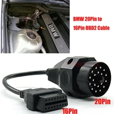 20 Pin to 16 Pin OBD2 Adapter Connector Scanner Cable for BMW E36 E38 E39 E46 Z3