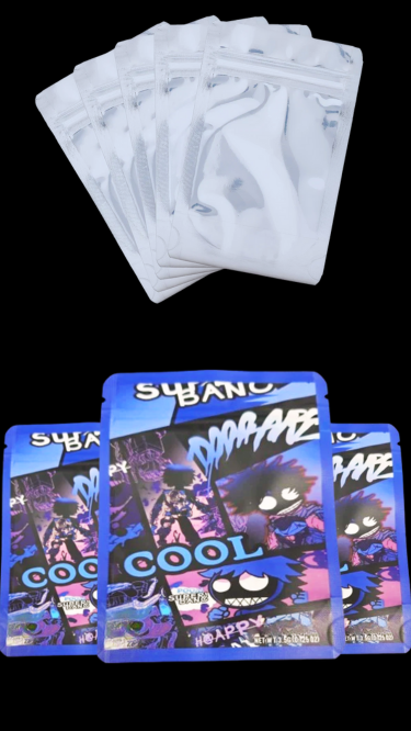 50 Pack 3.5g Mylar Candy Gummy Storage Bags Resealable