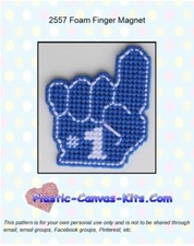 Foam Finger Magnet - Plastic Canvas Pattern or Kit