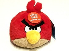 Rovio Angry Birds Plush 5.5" With Tags 2010 Commonwealth Red Bird No Sound