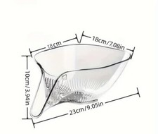 Colander Strainer Clear W Funnel Free Standing Table Top Or Sink