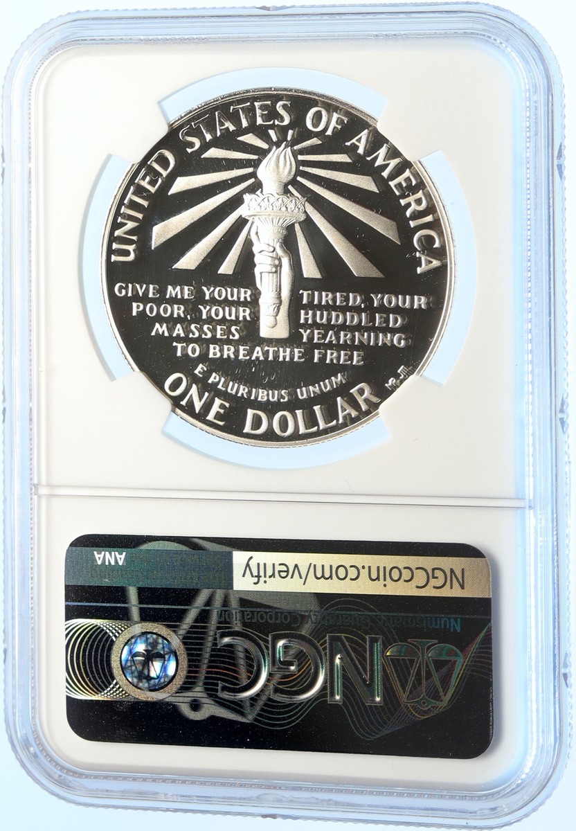 1986 S UNITED STATES Ellis Island Statue Liberty Silver Dollar