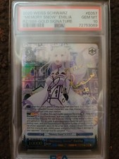 PSA 10 Signed Memory Snow Emilia SP Weiss Schwarz Re:Zero EN