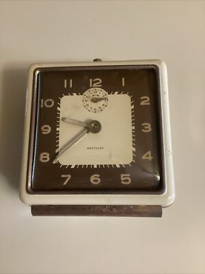 アメリカ製 50's？ WESTCLOX electric ヴィンテージ 時計 Vintage Westclox Alarm Clock With Backlit Dial Woodgrain Mid