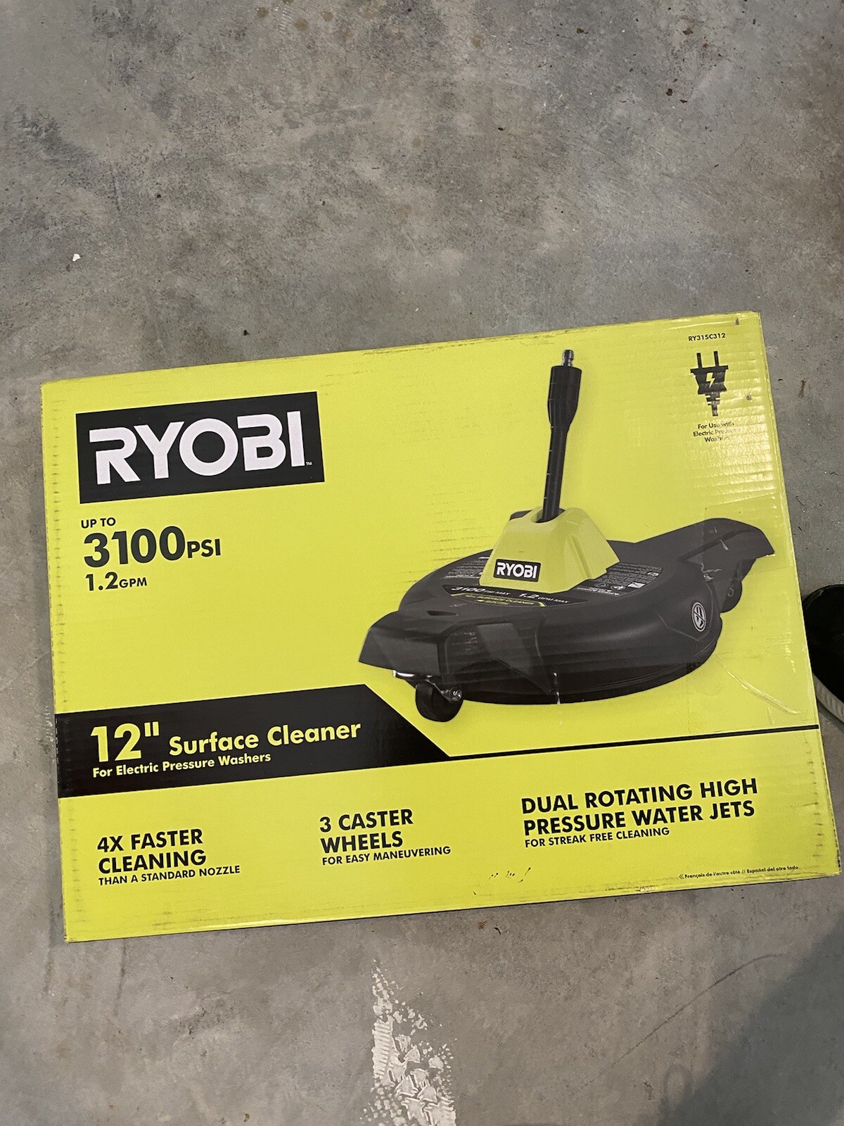Ryobi 12" Surface Cleaner for Electric Pressure Washers RY31SC312 eBay