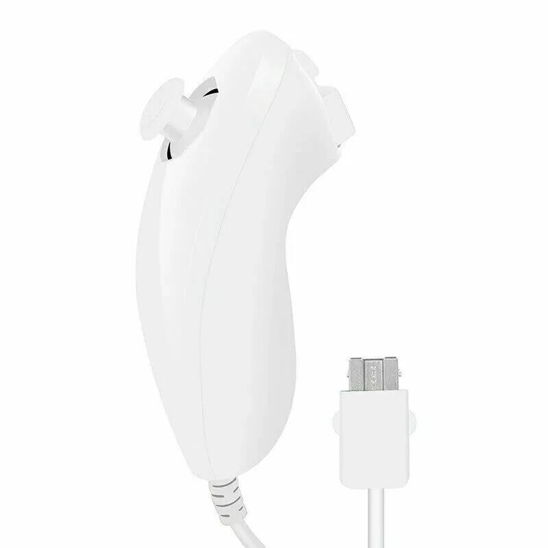 NEWWHITENUNCHUCKNUNCHUKCONTROLLERREMOTEFORNINTENDOWii