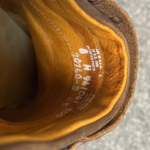 BRITTIER Leder Biker Gürtelgeschirr Slipper Maultier Stiefel quadratische Zehenpartie Cognac 8 M - Bild 7 von 8