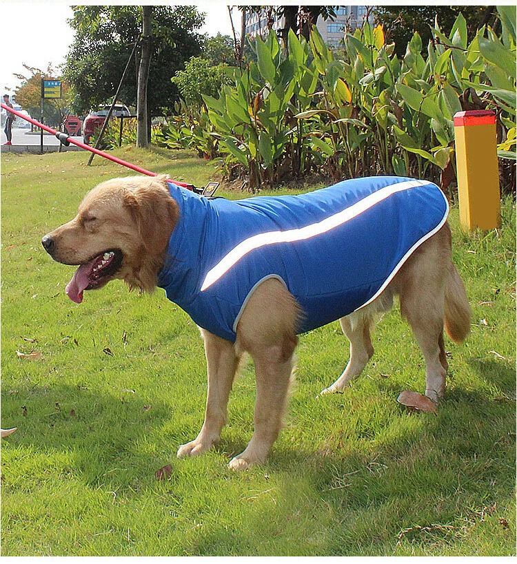 Dog Warm Clothes Padded Large Dogs Waterproof Winter Dog Warmer Coat Vest Jacket - Image 4 of 4