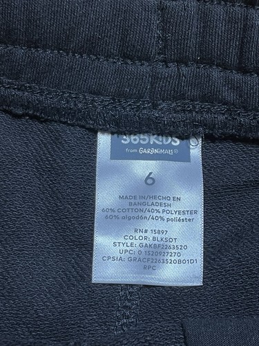 NWT 365 Kids Garanimals Size 6 Black Shorts - Picture 10 of 17