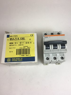 17474 60A 3 Pole D Curve Square D Multi 9 C60
