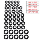 50Pcs Push On Fastener Retainer Locking Washers Speed Clips Kit 3/4/5/6/8mm