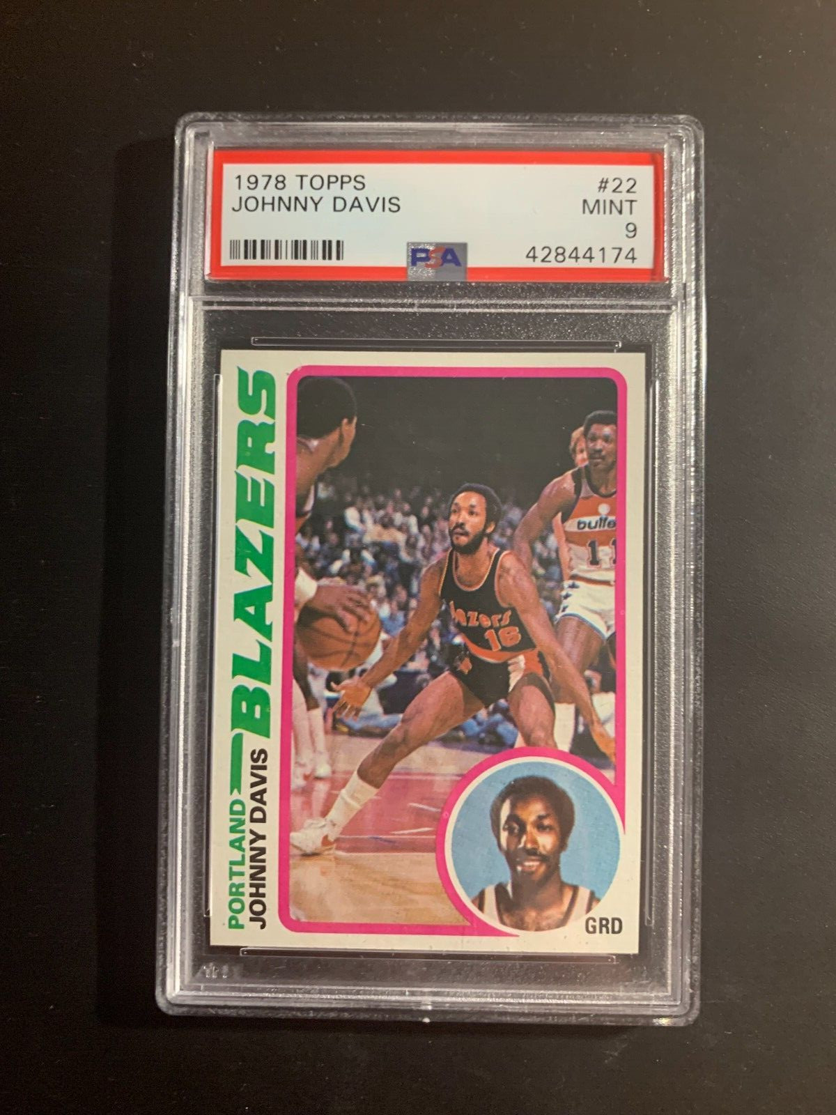JOHNNY DAVIS 1978 TOPPS #22 ROOKIE RC PSA 9 MINT