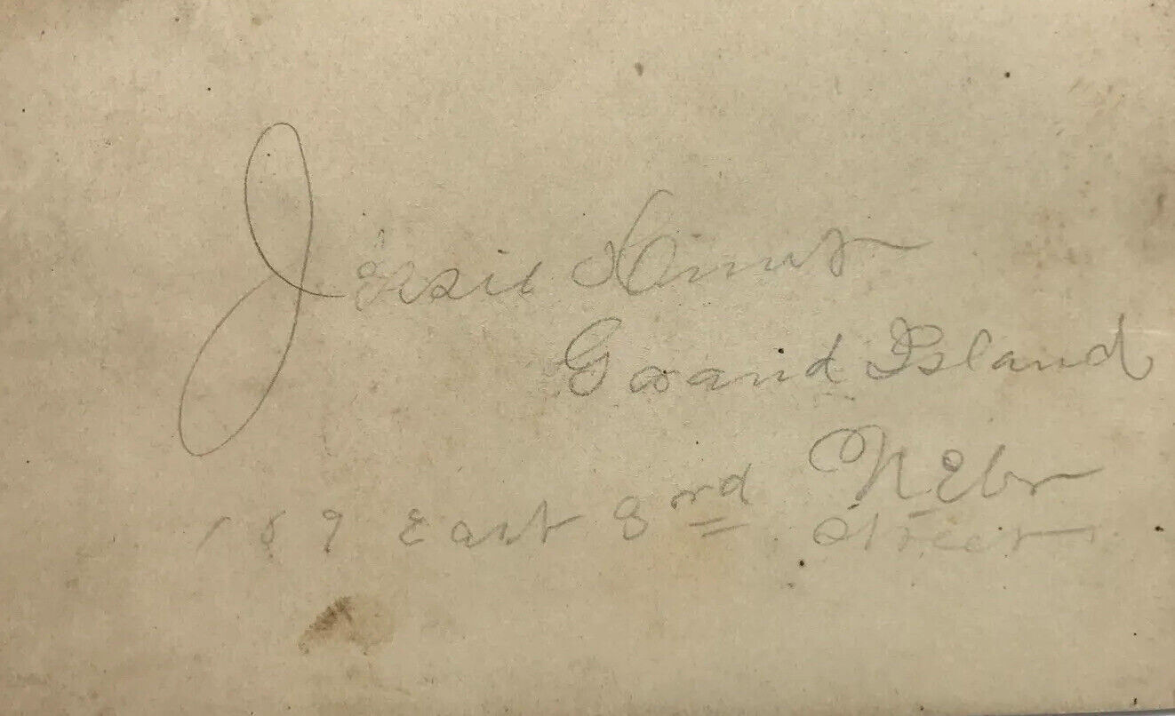 Antique Victorian Scrapbook Album Signed Die Cuts Grand Island NE