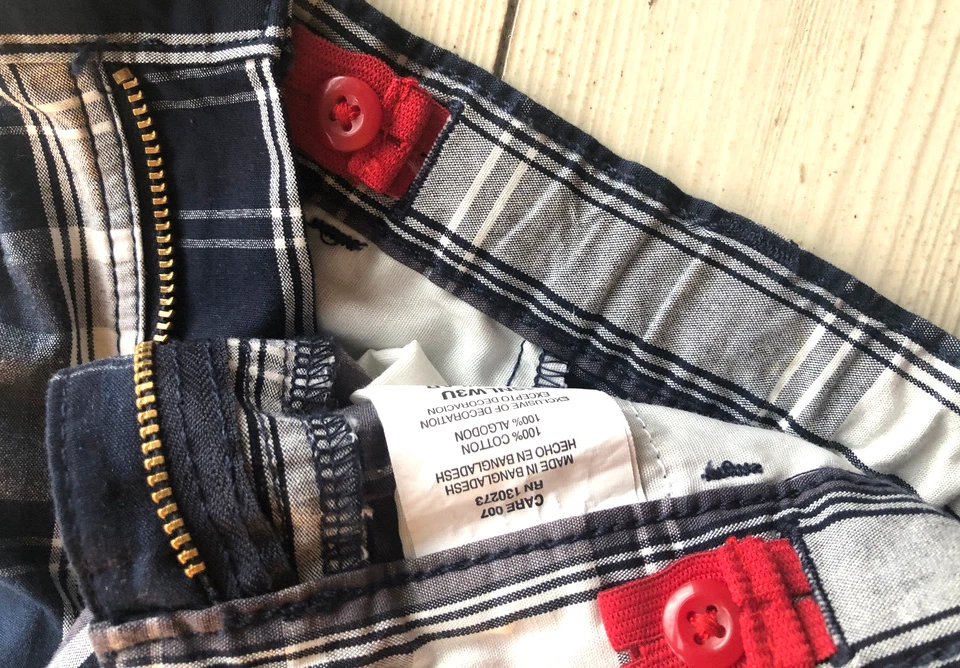 Wrangler Jeans Co. Plaid Cargo Shorts in Size 4 Regular - Black  & White Plaid - Изображение 4 из 4