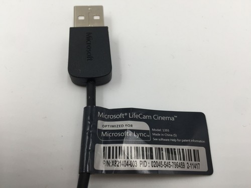 GENUINE Microsoft #1393 LifeCam Cinema 720p HD Webcam for Business - Black - Picture 3 of 3