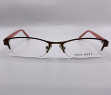 Nine West 388 8FH Brown Havana Metal Semi Rim Optical Eyeglasses Frame 52-17-135