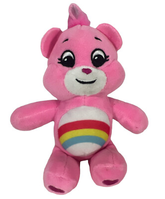 Care Bears Cheer Bear Pink Rainbow 6  Plush Stuffed Animal Figure D1-44