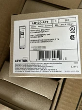 10  Leviton LB120-AFT  1-Pole TM Plug-In Circuit Breaker 120V 20A Master pack