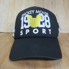 Disney Parks Mickey Mouse 1928 SPORT Black White Baseball Hat Mesh Trucker Cap