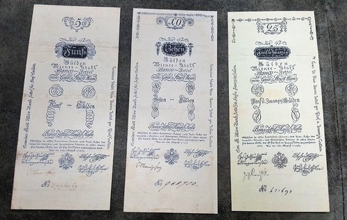 Reprint on paper with W/M Austria Banknotes 1796 years. FREE SHIPPING !!! - 第 4/8 張圖片