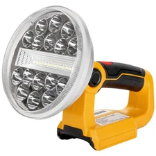 2000LM 30W LED Work Light Torch Compatible with Dewalt 20V Li-ion Battery DCB206